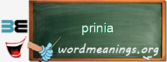 WordMeaning blackboard for prinia